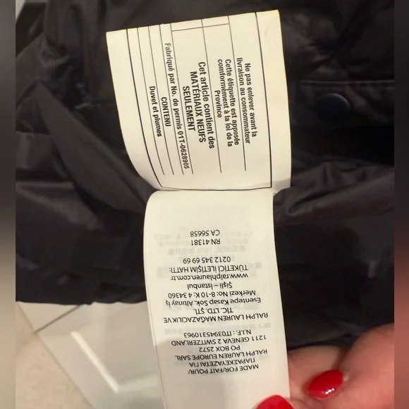 Polo Ralph Lauren- Reversible Blackwatch Plaid Puffer Jacket, Black, Size L, EUC - Picture 14 of 15